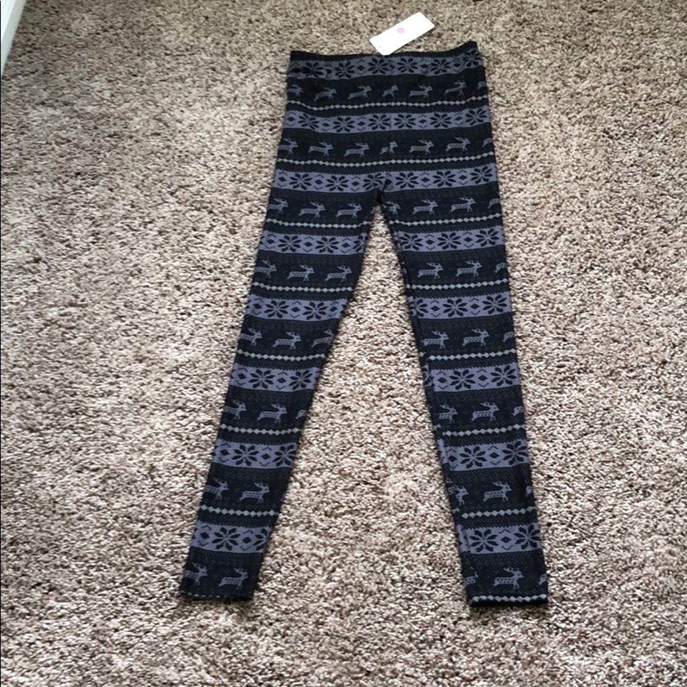 Winter Reindeer Print Leggings